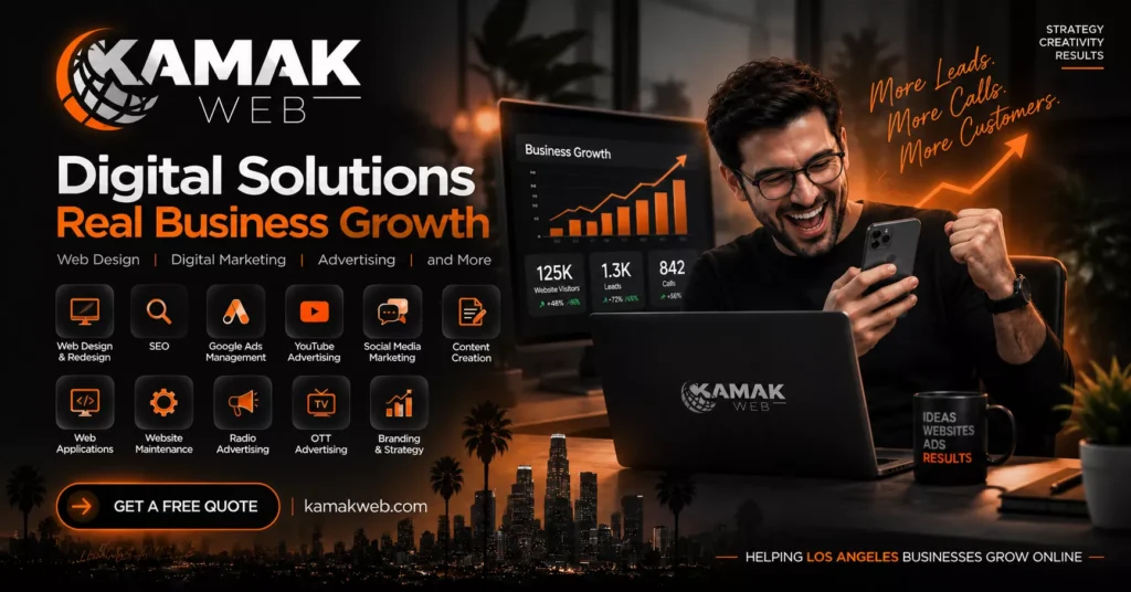 Contact Kamak Web for a free quote in Los Angeles