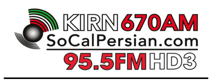 Radio Iran KIRN 670 AM logo