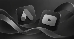 Streaming video ad icons on a dark gray background