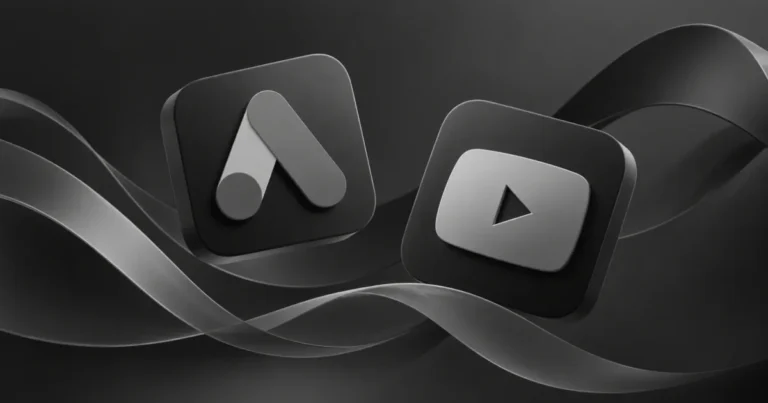 Streaming video ad icons on a dark gray background